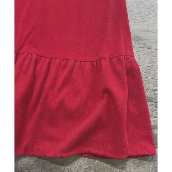 Vintage 60s Lounge Craft Nightgown Womens Medium Red Housecoat Zip Pocket Long - Picture 15 of 15